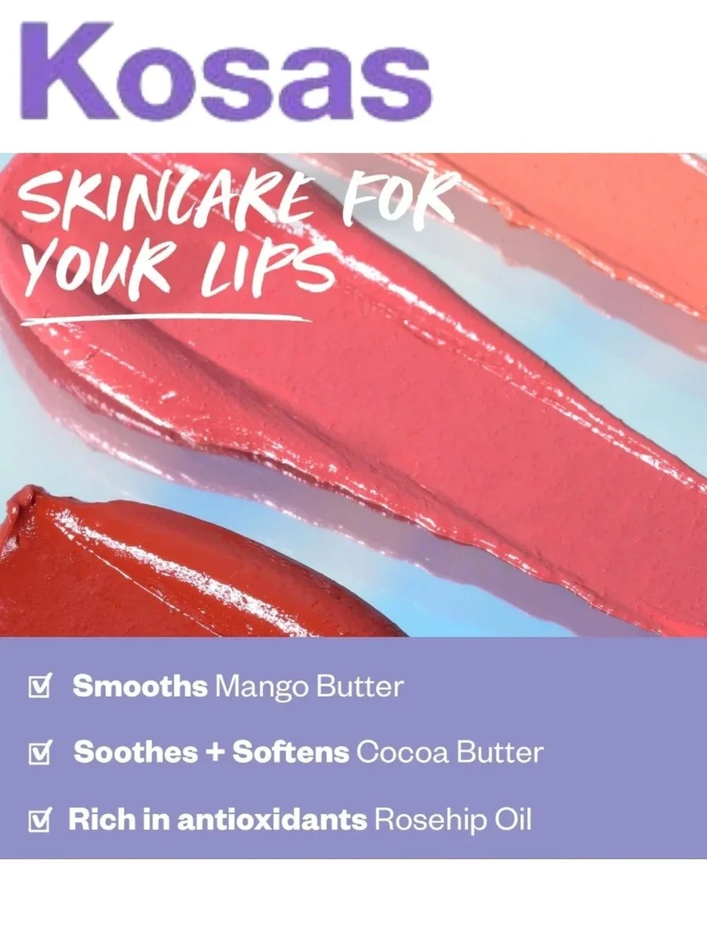 Kosas Moisturizing Lip Shine - Heatwave- Neutral Rosey Beige - Tinted Lip Balm